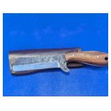 Handmade Fixed Blade Cleaver Knife & Sheath