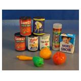 Dollhouse Miniature Grocery Cans & Produce