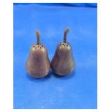 Vintage Wooden Pear Salt and Pepper Shakers Duo