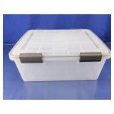 Clear Plastic Latching Storage Bin with Lid