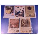 Vintage Victrola and Gasoline Advertising Prints