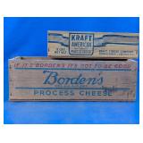 Borden's & Kraft Cheese Wooden Crates