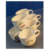 Pfaltzgraff Orchard Fruit Ceramic Teacups