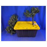 27 Gal Storage Tote w/ Artificial Christmas Tree