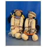 Native American Style Soft Plush Cloth Dolls Set