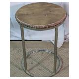 Beaded Round Wood C-Table