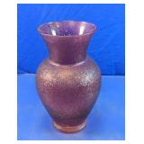 Purple Crackle Glass Vase