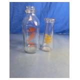 Vintage Glass Dairy Milk Bottles
