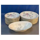 Noritake Verna China Plates & Oval Serving Bowl