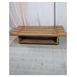 Wood Coffee Table with Open Shelf
