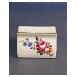 Vintage Irice Floral Porcelain Place Card Holder