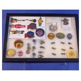 Advertising Pins & Collectibles Display Case