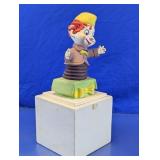 Vintage Jack-in-the-Box Ceramic Lidded Cookie Jar