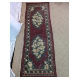 Manhattan Floral Burgundy Runner Rug