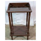 Wooden Telephone Table Inlaid Two-Tier Stand