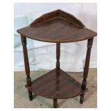 Wooden Two-Tier Corner Table
