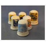 Advertising Ceramic Thimble Collection