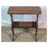 Wooden Side Table with Lower Shelf