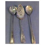Vintage Silver-Plate Serving Utensils & Server