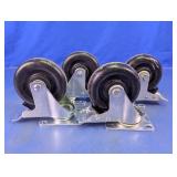Swivel Locking Caster Wheels Set