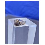 14K Gold & Sterling Silver Star Sapphire Men