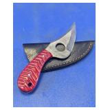 Damascus Karambit Knife w/ Sheath