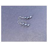 925 Silver Tahitian Pearl Dangle Earrings