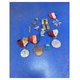 Assorted Pins & Award Medals Lot