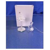 Crystal Ballerina Figurine & Bird Ornament Duo