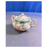 Miniature Floral Lidded Sugar Bowl