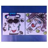 Abstract Face Canvas Paintings