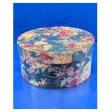 Floral Round Decorative Hat Box