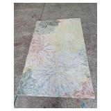 Floral Hooked Area Rug