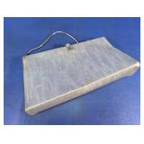Vintage Silver Metallic Evening Clutch Bag