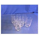 Vintage Floral Etched Glass Tumblers Set