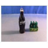 Coca-Cola & 7-Up Miniature Bottle Set