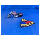Hot Wheels Chopper Motorcycle & Biker Patch