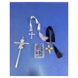 Religious Crosses & Blue Rosary Assortment