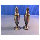 Vintage Tarnish-Finish Salt & Pepper Shakers Duo