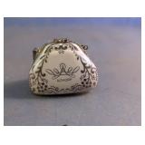 Vtg. Althorp Porcelain Purse Hinged Trinket Box