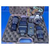 Minolta SRT 101 Camera Kit with Lenses