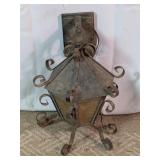 Vintage Wrought Iron Wall Sconce Light Lantern