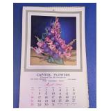 Capitol Flowers 1960 Wall Calendar