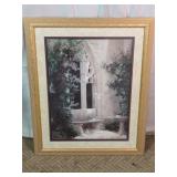 Framed Garden Courtyard Art Print by Birkenstock