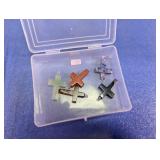 Assorted Natural Stone Cross Charms Lot