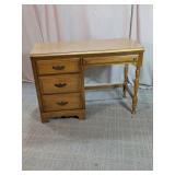 Wood Writing Desk with Drawers