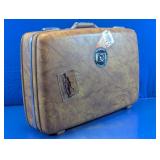 Vintage Brown Hardside Suitcase