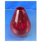 Red Glass Bud Vase