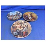 Vintage Fine China Collector Plates Trio