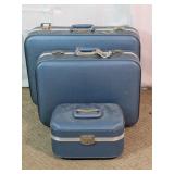 Blue Hard-Sided Luggage Set